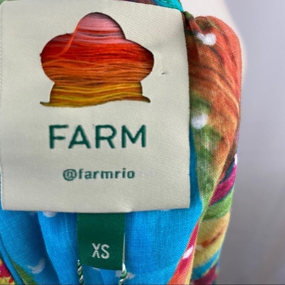 FARMRIO Banana Sky Blouse Blue Multi XS NWT - Picture 9 of 13